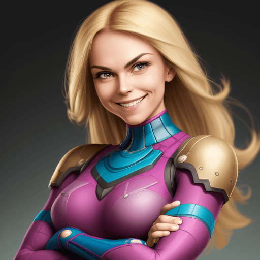 AI generated: Arms crossed, smiling, woman, fantastic