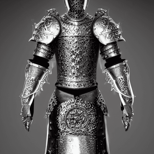 AI generated: kneeling cat knight, portrait, finely detailed armor, intricate design, silver, silk, cinematic ligh...