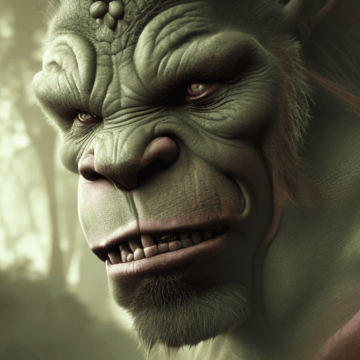 AI generated: photo of an ultra realistic male orc druide, dramatic light, light fog, 4k, hyper realistic, extreme...