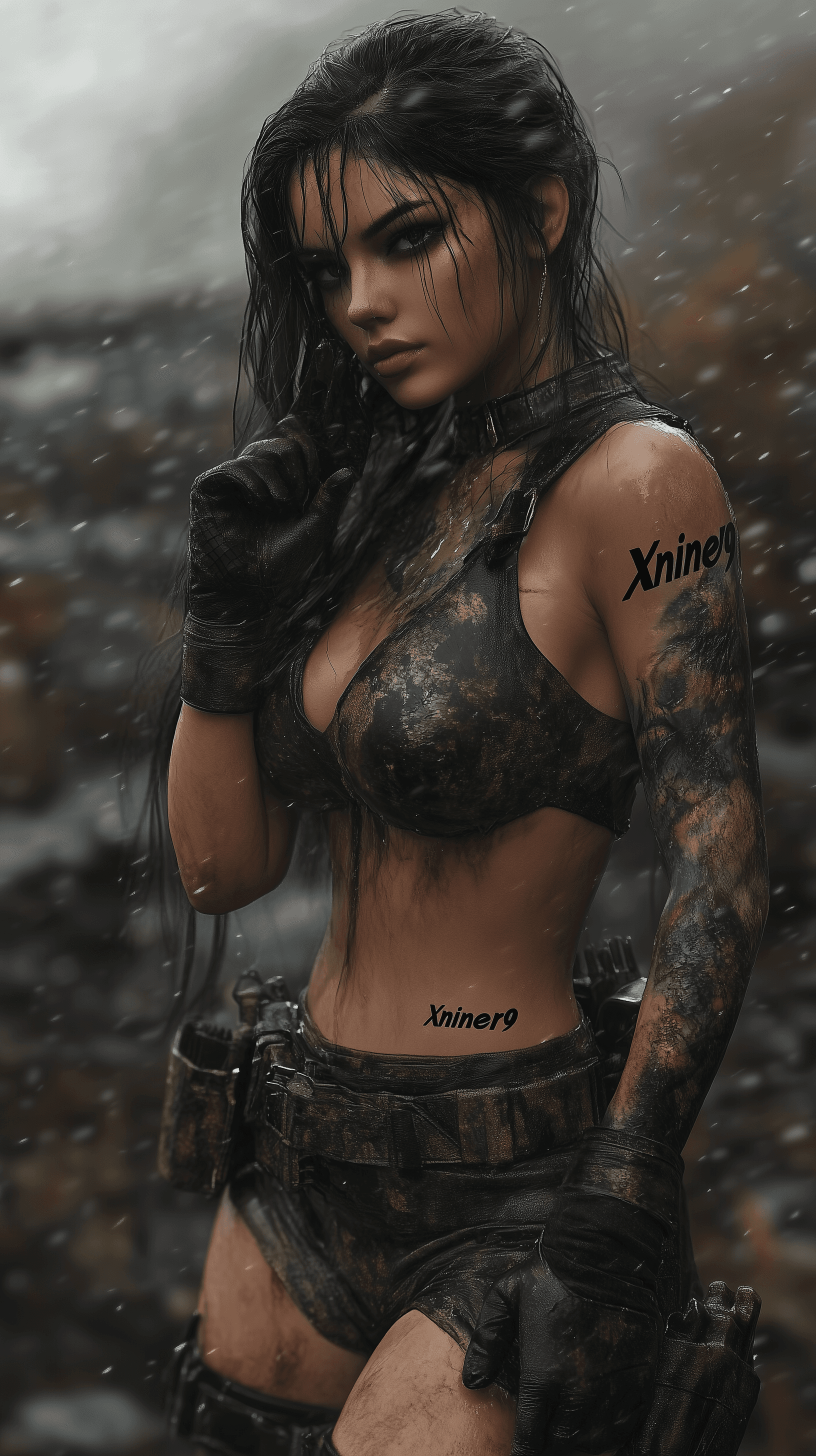 AI generated: A Stunning Female Anime-Character named Xniner9 brought to life in an epic 5D Render Styled Portrait...