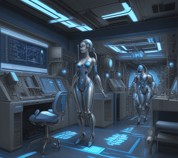 AI generated: pneumatic systems blue and silver colors
in the style of detailed science fiction illustrations
exag...