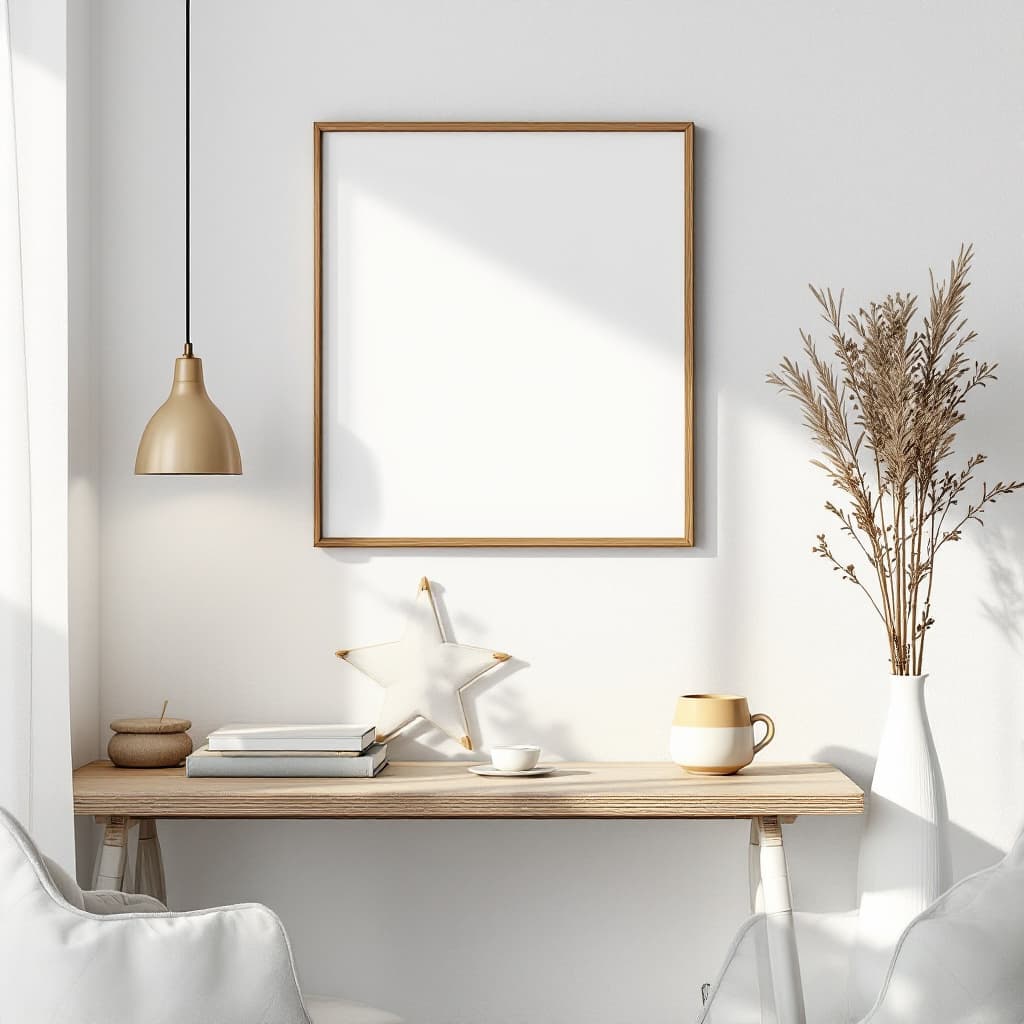 AI generated: mais fotos de mockups, quadros nas ruas super realista com luzes especiais em fundosbrancos backgour...