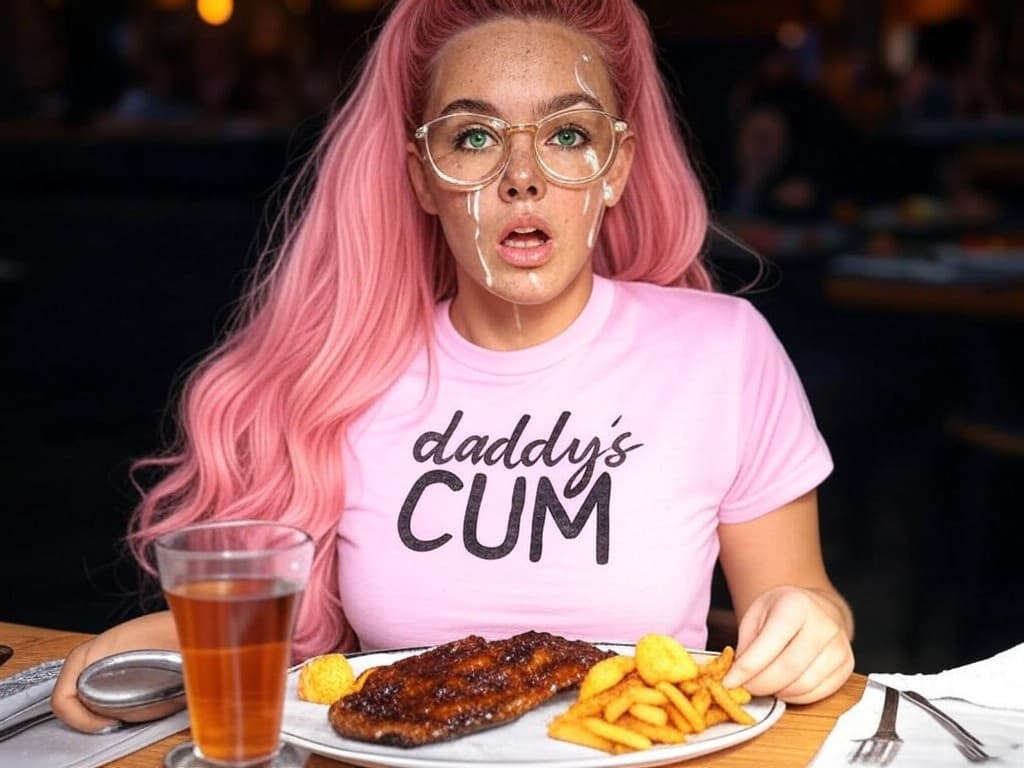 AI generated: beautiful 18-year old woman with long wavy pink hair, Skinny slim body, Slim skinny waist. pony tail...
