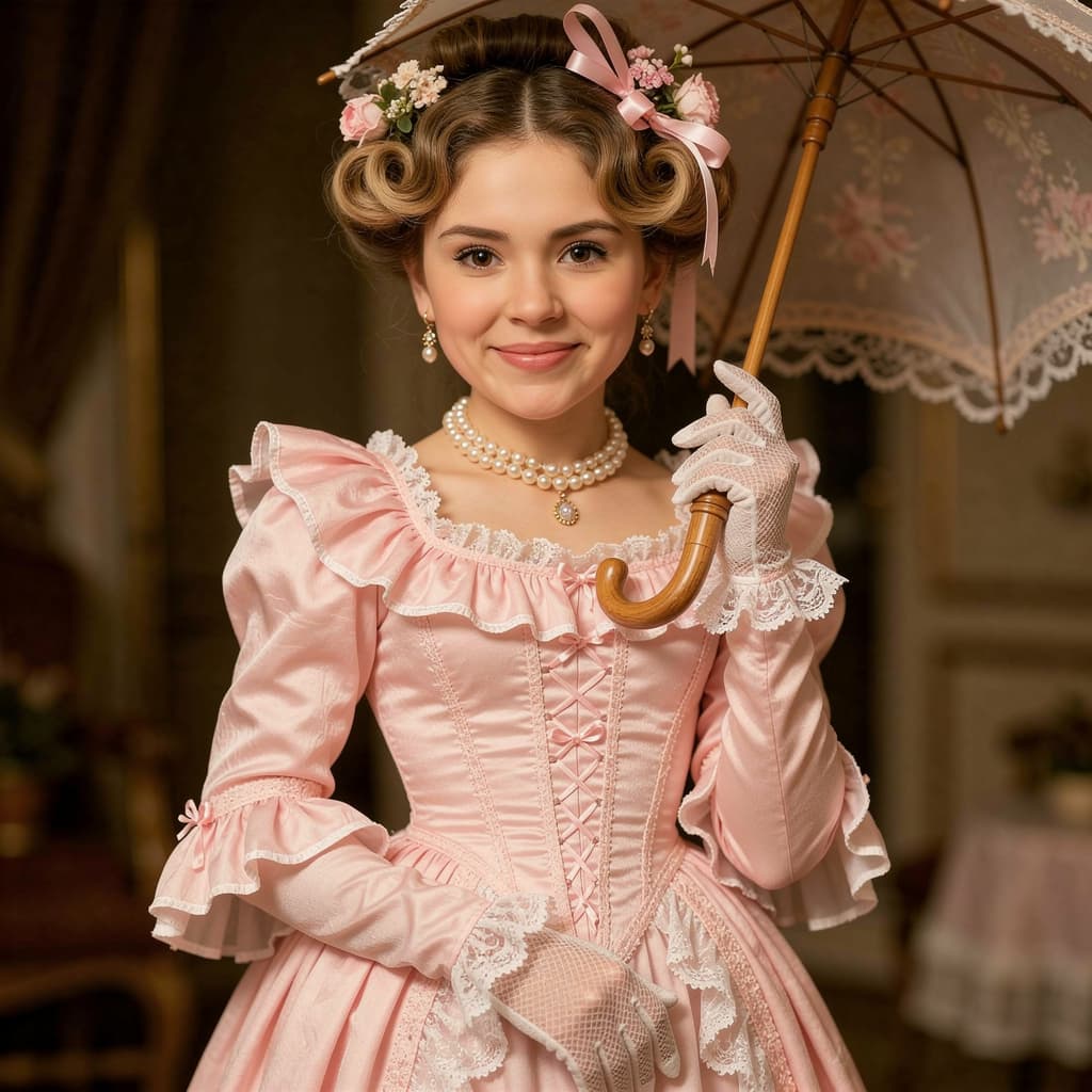 AI generated: NSFW,very erotic picture,Young,very beautiful pretty girl in Victorian style、Fräulein、1st place **Fa...
