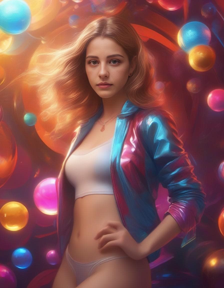 AI generated: Create digital painting art, art work, 18oyo, white skin, kpop idol, octane render, (full body:2.4),...