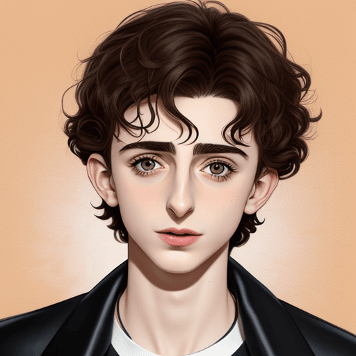 AI generated: Timothe Chalamet, CARTOON, 
