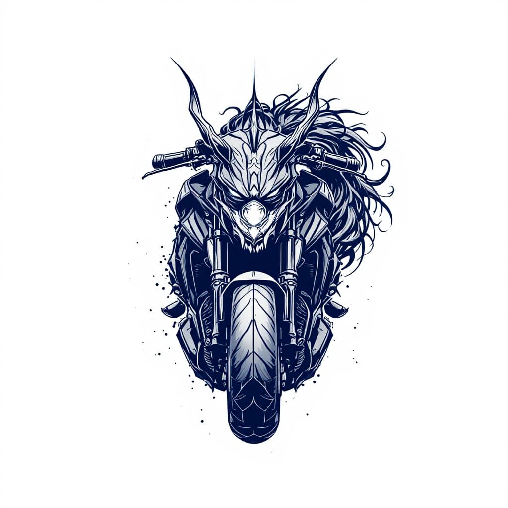 AI generated:  dragón design for motorcycle 

