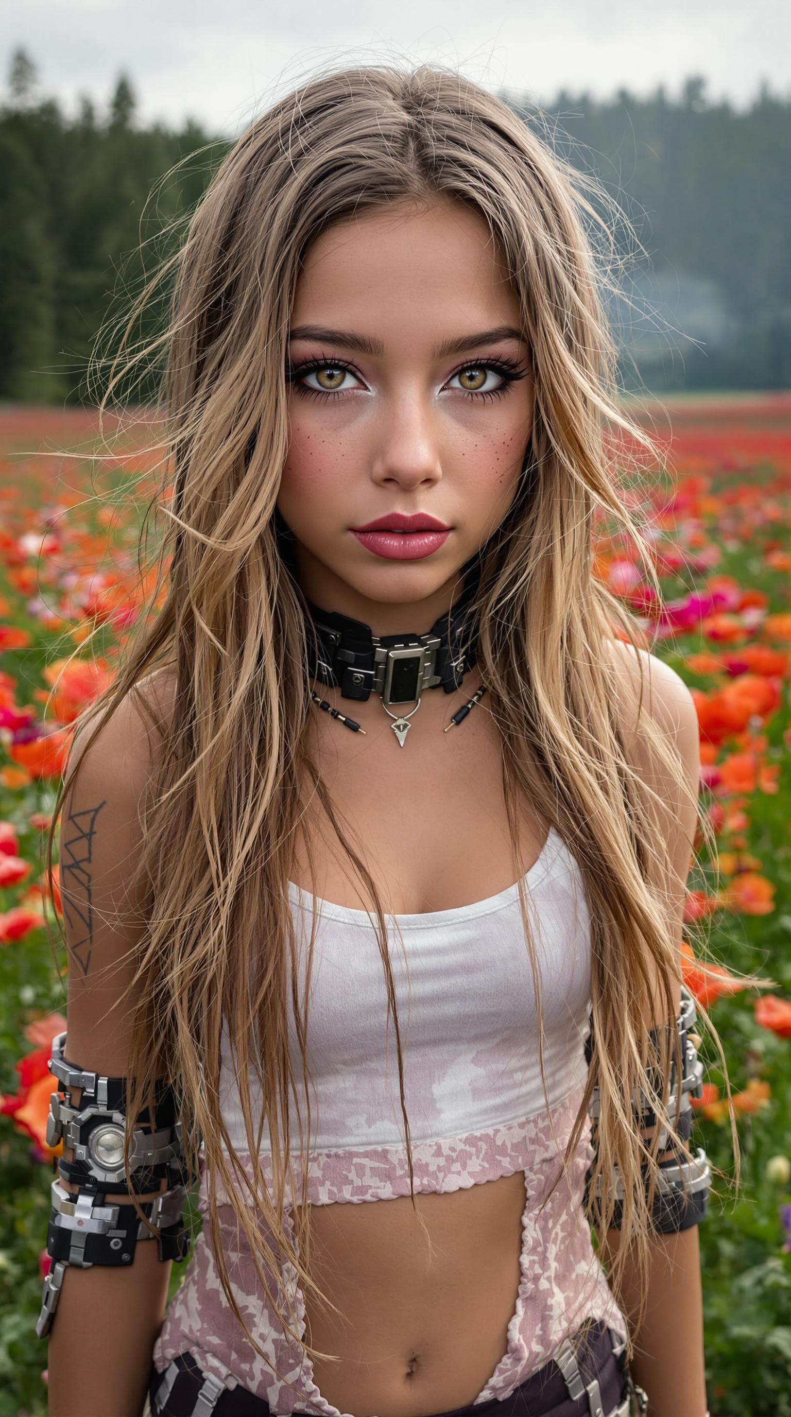 AI generated: a professional photo of a exceptionally beautiful girl in the world, (age 11), (eleven year old) of ...