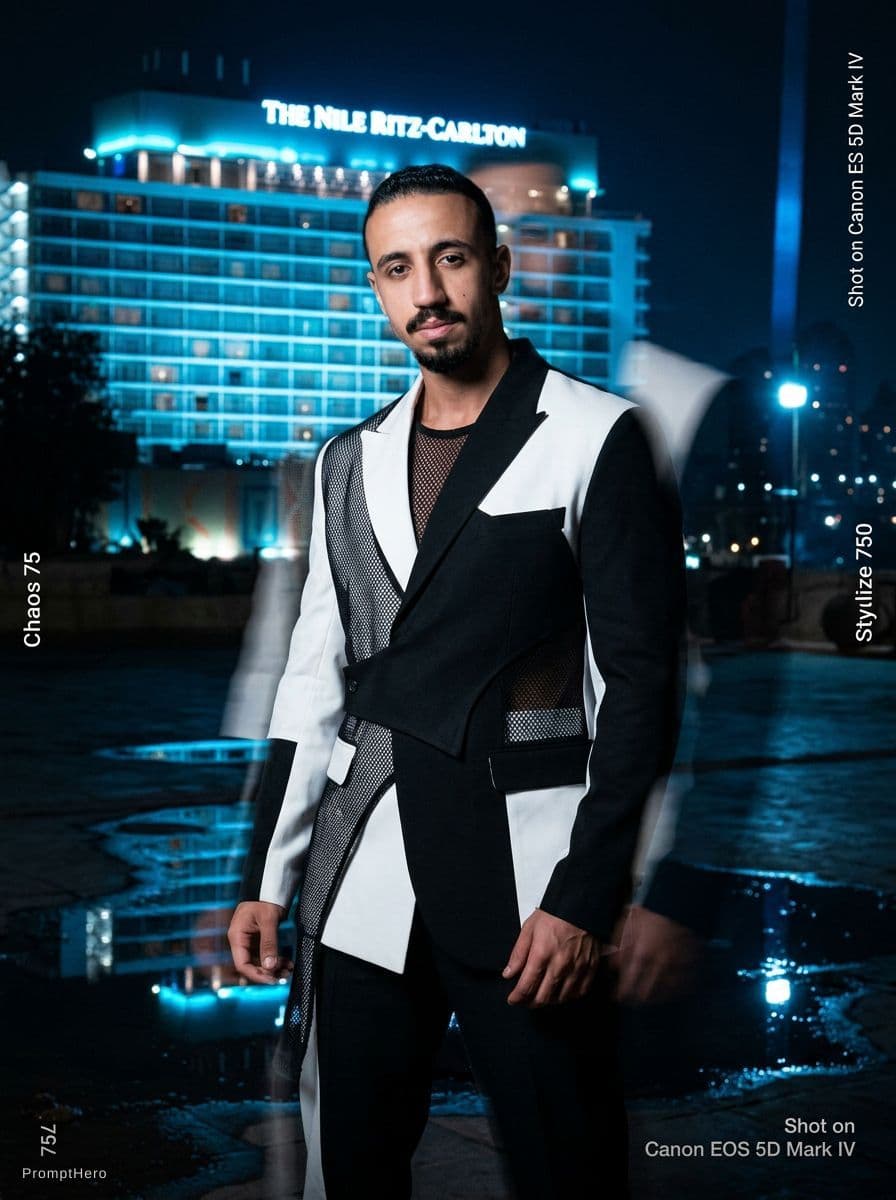 AI generated: fashion editorial photograph, man, shot on a Canon EOS 5D Mark IV --chaos 75 --ar 1:2 --profile rsy6...
