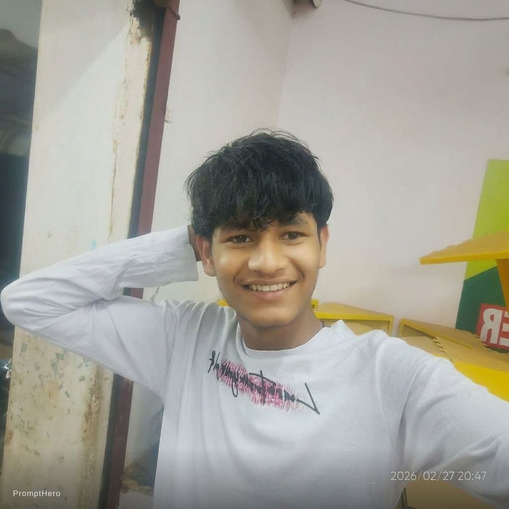 AI generated: one boy with smile 