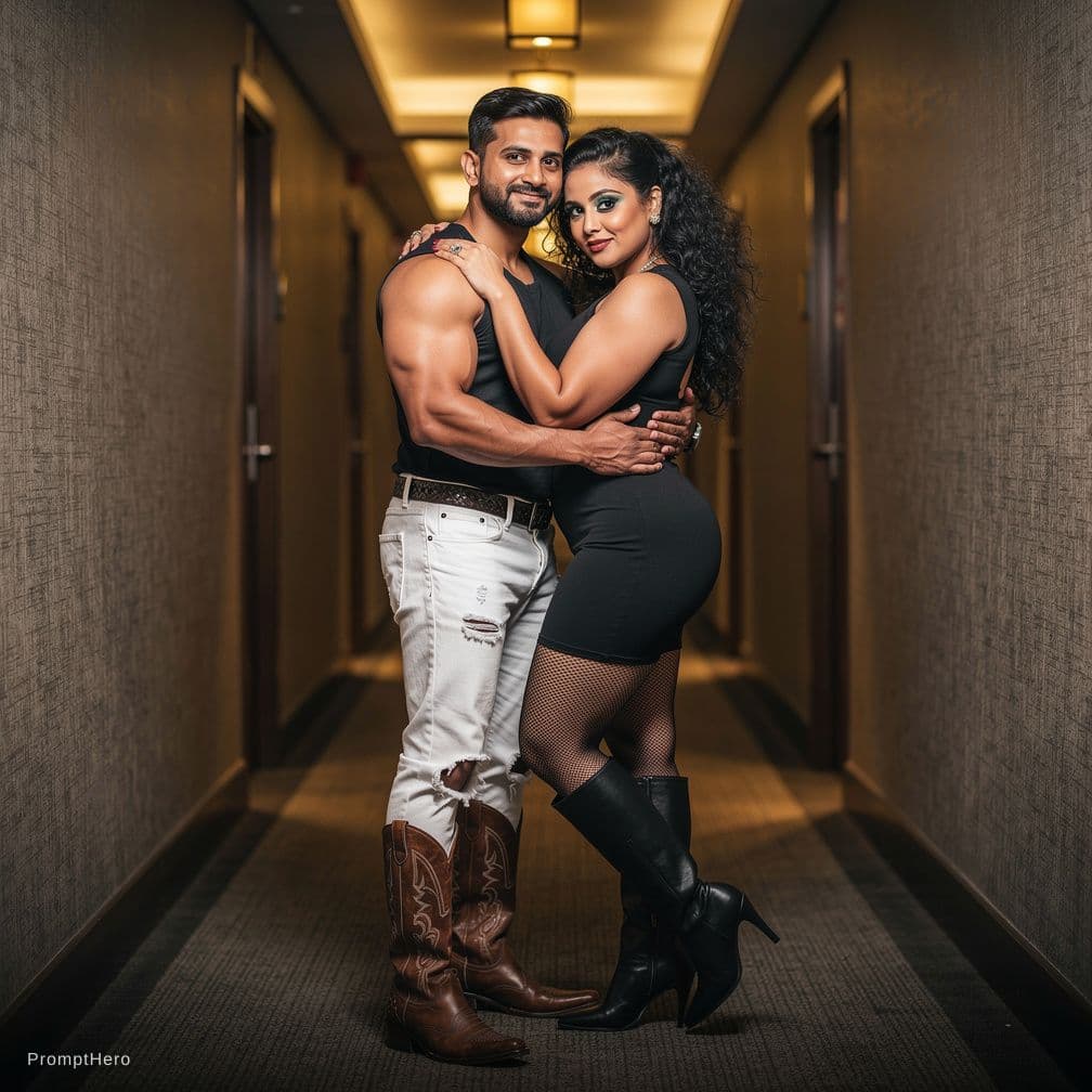 AI generated: Naughty couple, sexy couple, intimate couple, lusty couple, Indian couple, husband and wife, boyfrie...