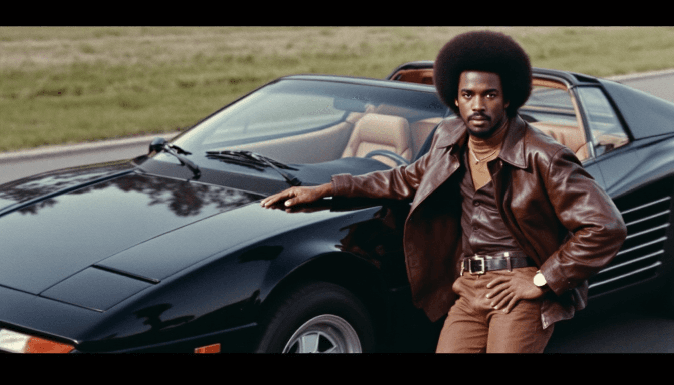 AI generated: @jeandson A screenshot from a 1970s television commercial shows a black man with a short afro hairst...