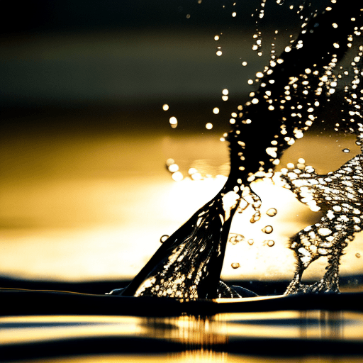 AI generated: thrown water.  silhouette. 