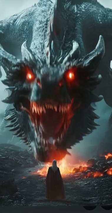 AI generated video: el dragon esta enojado