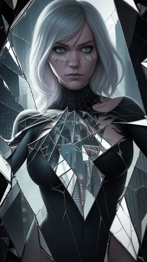 AI generated: highres,ultra-detailed,realistic,(best quality,8k,16k,masterpiece:1.2),shattered glass,mirror shards...