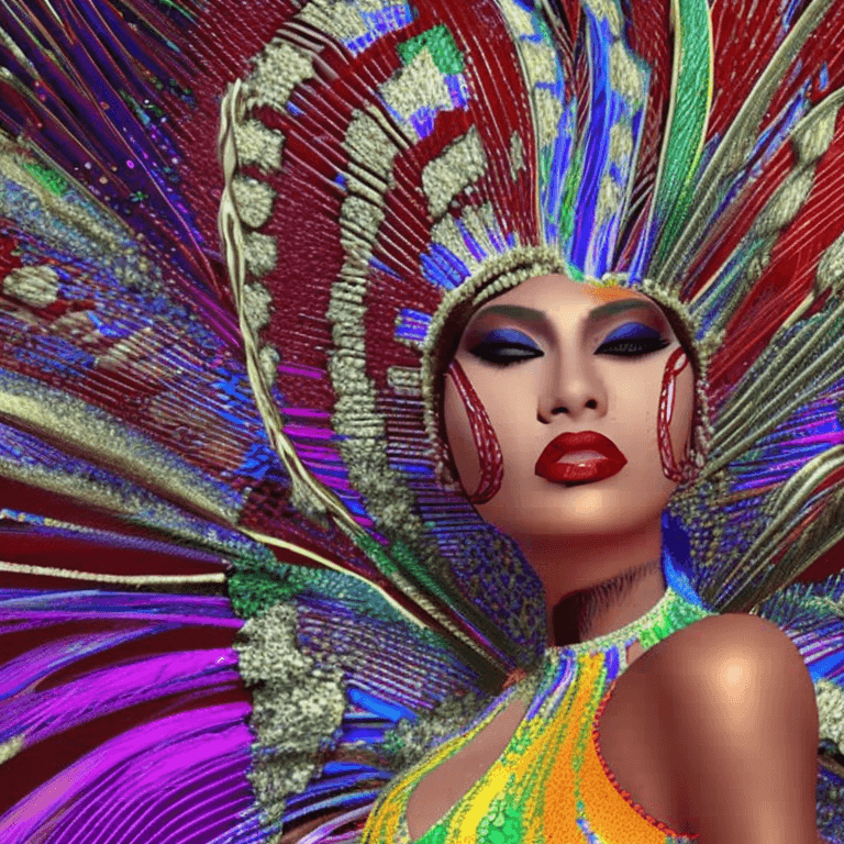 AI generated: Full Body, Beautiful samba dancer, beautiful woman, perfect face, perfect body, Longs Legs, Beautifu...