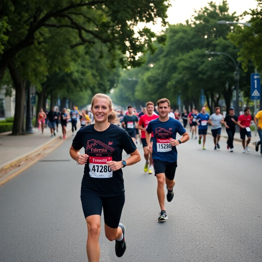 AI generated: gente corriendo como en maraton