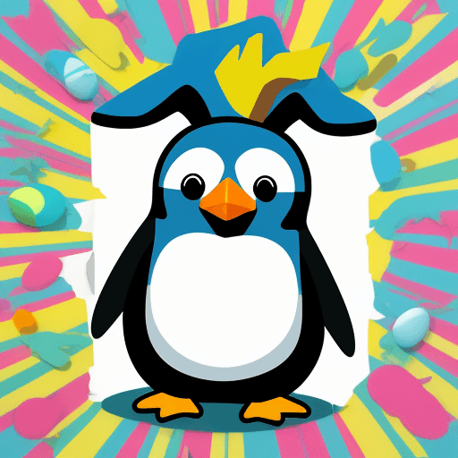 AI generated: dj penguin like an Easter bunnies in the style of Pablo Picasso prompts 