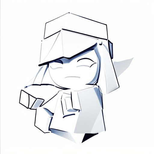 AI generated: roblox character, simple line drawing, white background, roblox theme
