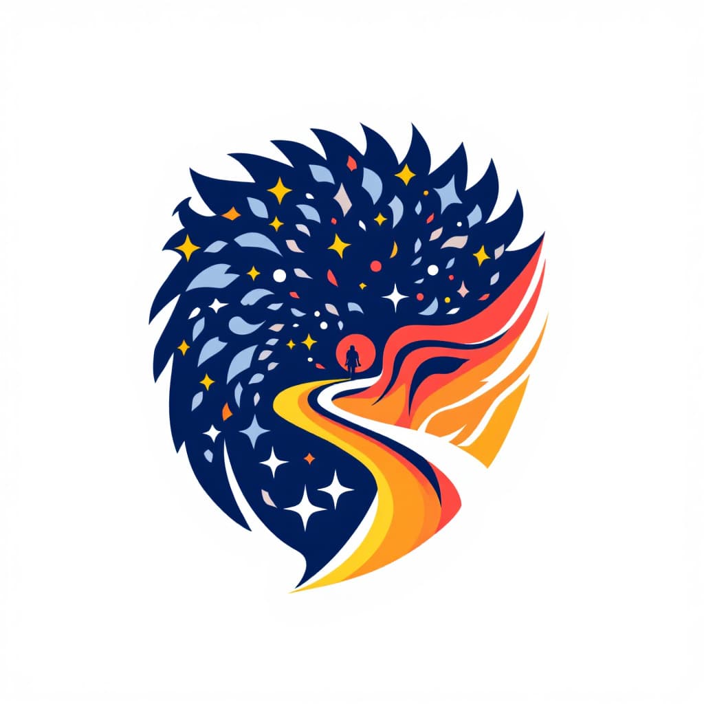 AI generated: can you make me a logo for a school sanctioned activity that has a theme "Diverging Paths, Renewed V...