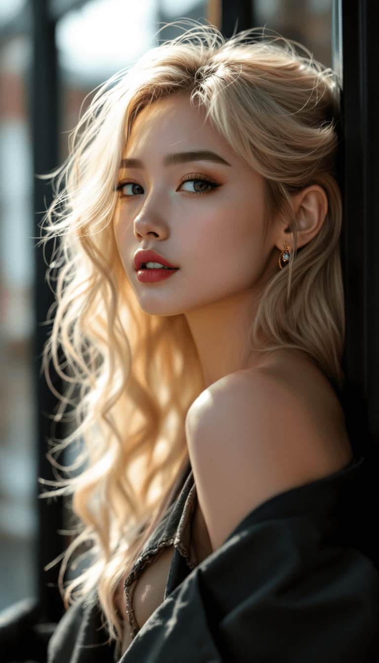 AI generated: Blond hair chines young women, gold, happy, pretty, cute --v 6.1 --ar 16:9
