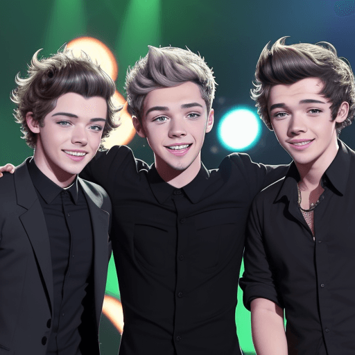 AI generated: Photo of a one direction having a reunion