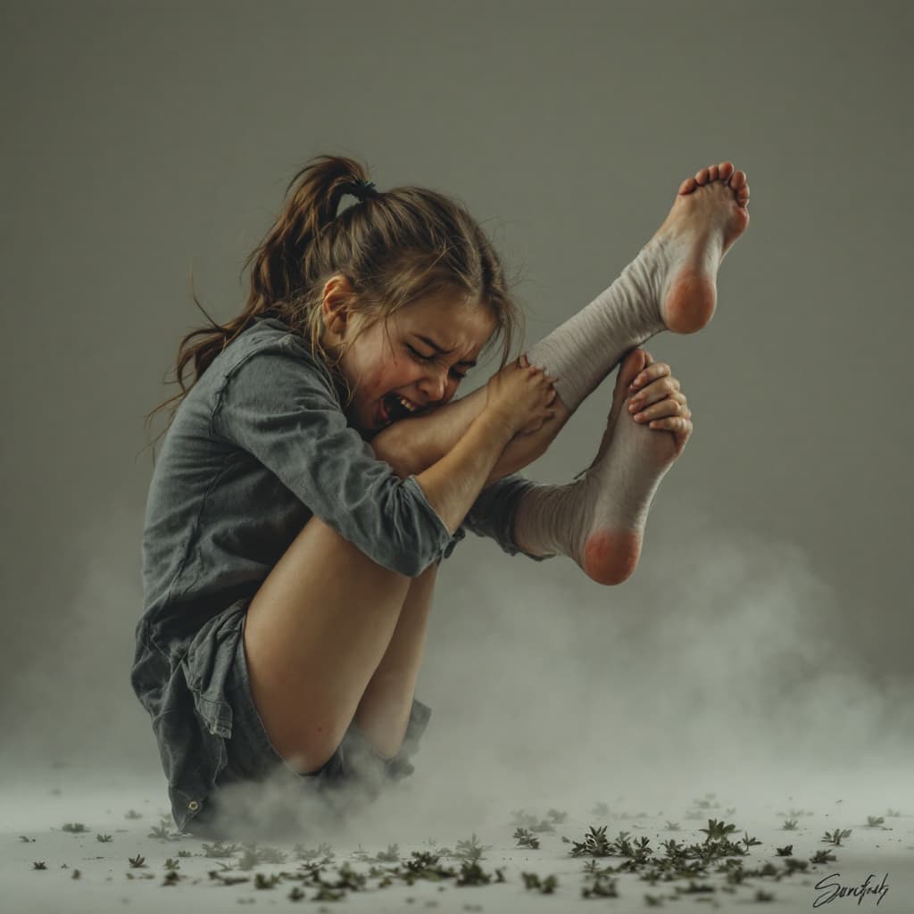 AI generated: girl's sore bottom in over the knee position kicking and sobbing