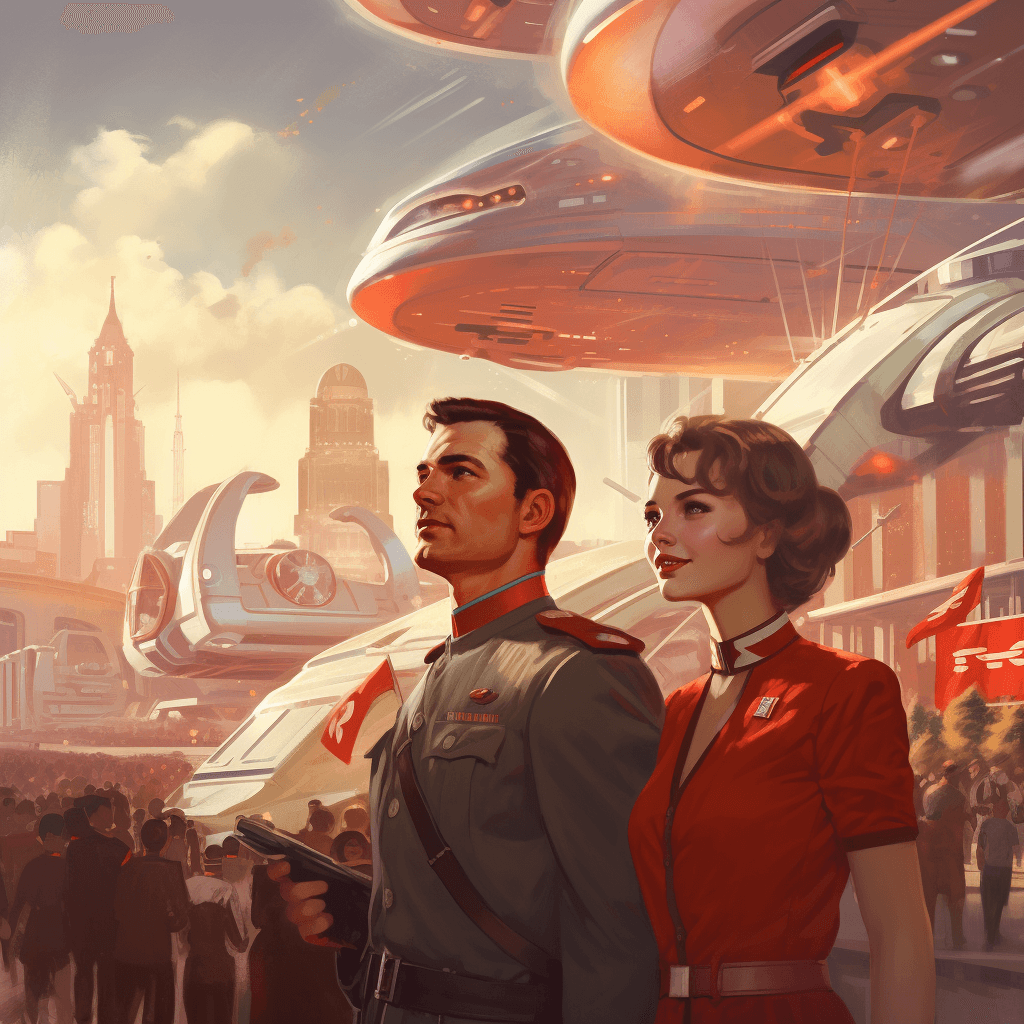 AI generated: retro futurism style, COMMUNIST COMMANDER

fantasy retro woman space