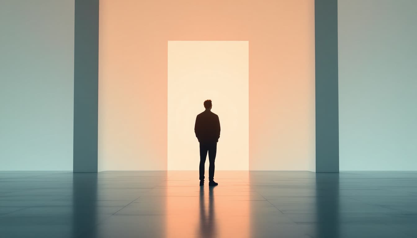 AI generated: contemporary, minimalist, wide, one subject, centered, digital illustration, wide angle, head-on, lo...