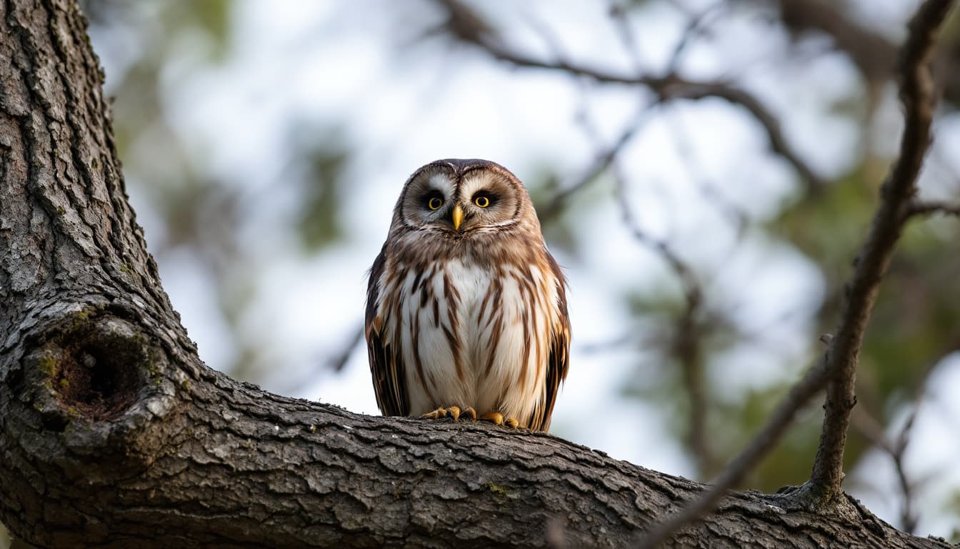 AI generated: An owl perched on a nearby branch, watching the ceremony.