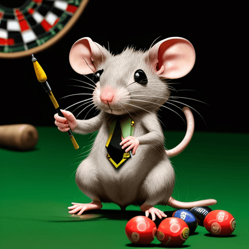 AI generated: A rat playing darts