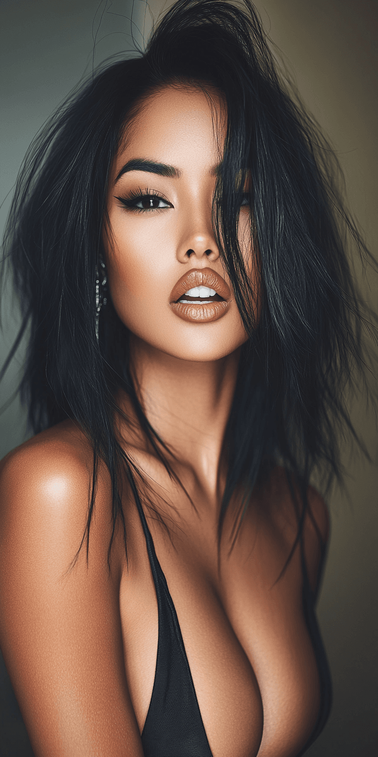 AI generated: close-up of a stunning fashion model, ultra-realistic portrait, shot on a Sony A7III, high quality