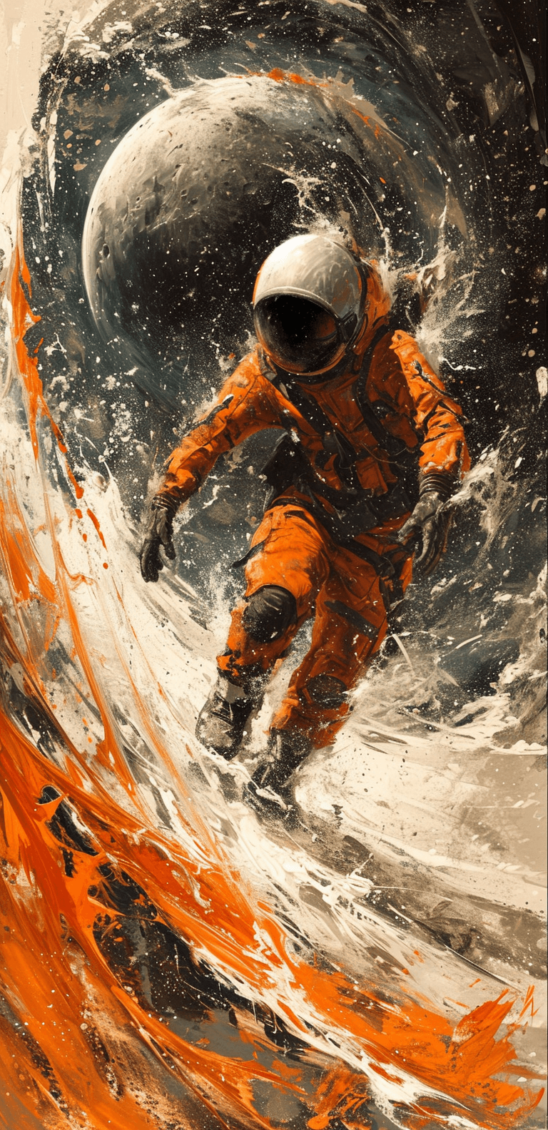 AI generated: scifi artwork by roblunda mccallum, in the style of blink-and-you-miss-it detail, full body, dark wh...