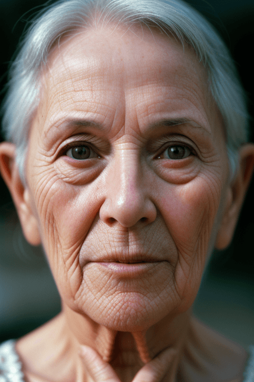 AI generated: Portrait photo of a 60 year old prist, close-up, face, dimly lighting, 35mm film photography, Shot o...
