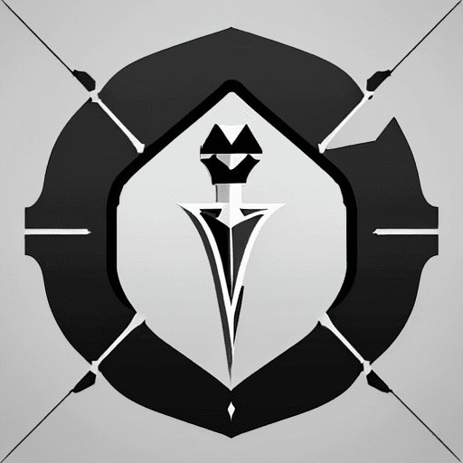 AI generated: minimal logo design for gaming RPG youtube channel in fantasy setting, vector, without text, sword