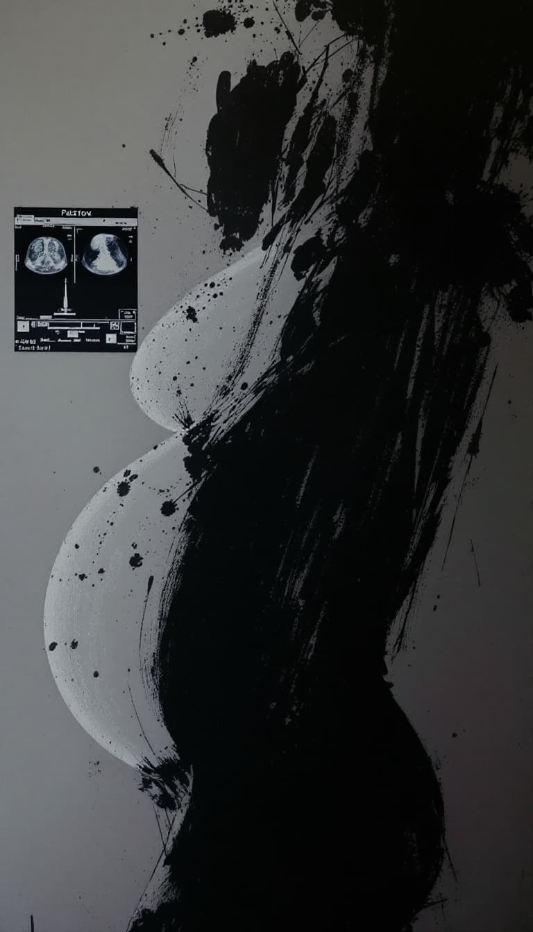 AI generated: smudged mammography show xxl breast