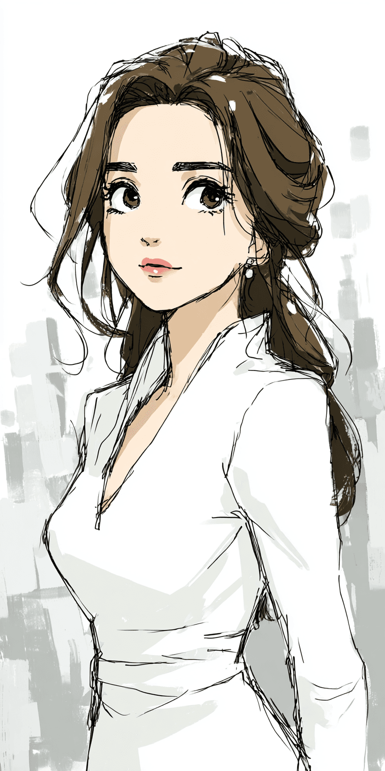 AI generated: a woman in a dress --chaos 75 --ar 1:2 --sref 3397490724 --profile x3fq9up --stylize 750