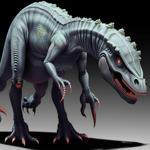 AI generated: Alien dinosaur --ar 9:16 --style raw