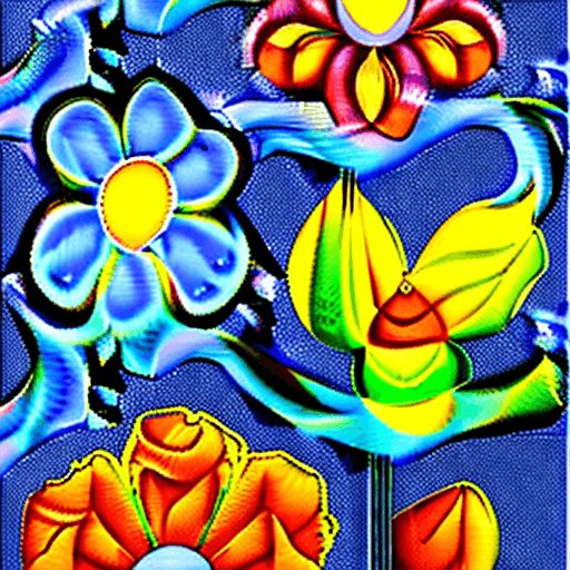 AI generated: This prompt describes a flower with different shapes and patterns of petals. Some flowers might have...