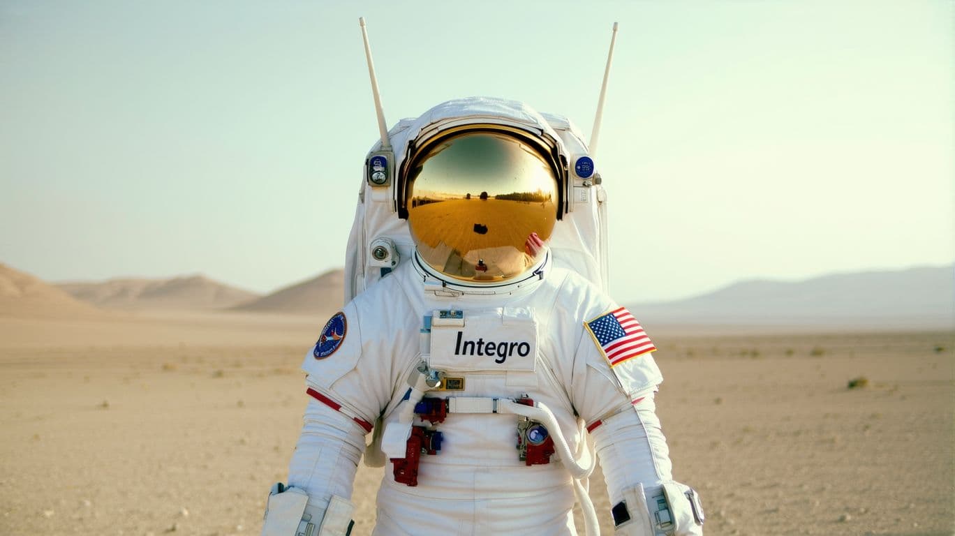 AI generated: An astronaut with ‘helmet with antenna’. Be sure the face shield is down so I can’t see their face. ...