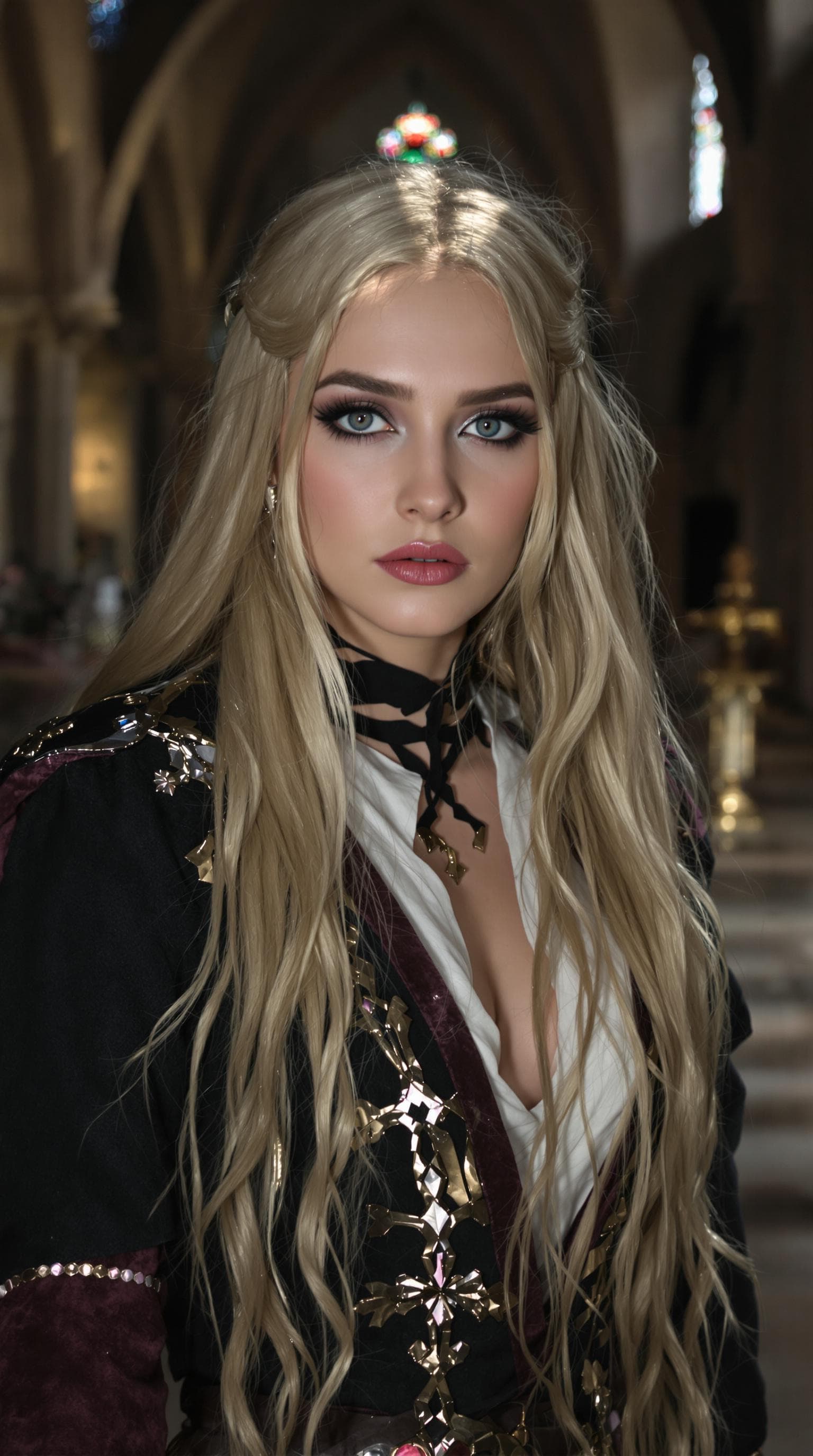 AI generated: a professional photo of a exceptionally beautiful in the world, Preacher the vampire hunter (age 21)...