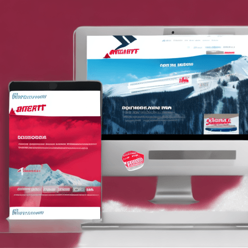 AI generated: ski rental website design