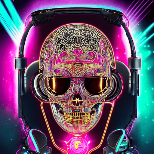 AI generated: nft style, cyberpunk, synthwave, tarot card with intricate detailed frame around the outside | with ...