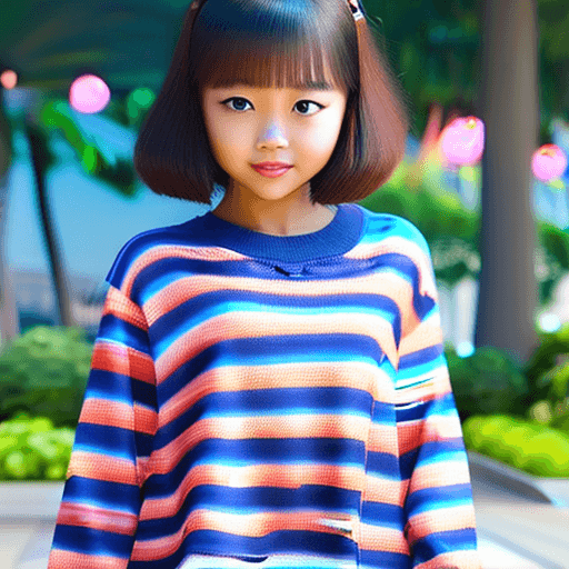 AI generated: 1 Korean girl with his big manly father, a Beautiful idol, (Cute Loose Bob hair), (casual clothes), ...
