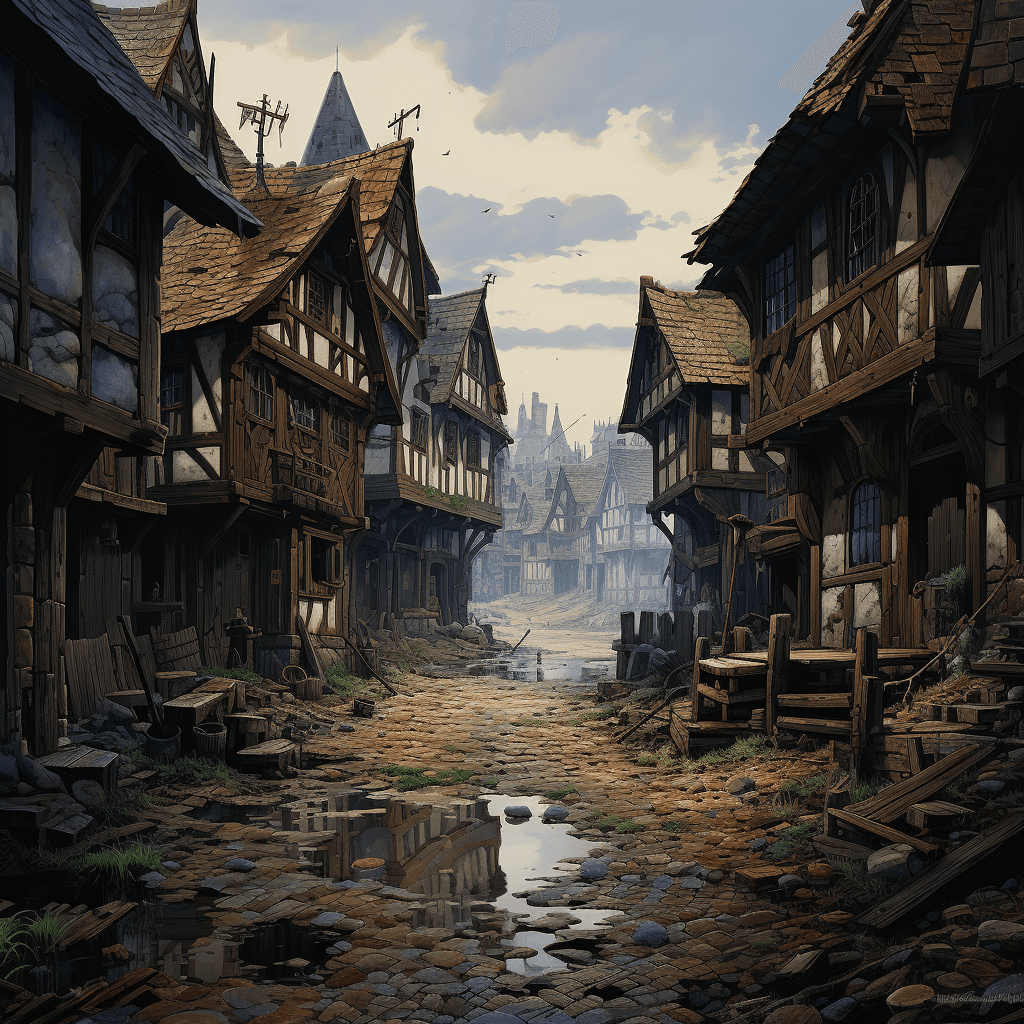 AI generated: page of scene from the comic book stumbled souls, in the style of precise, detailed architecture pai...