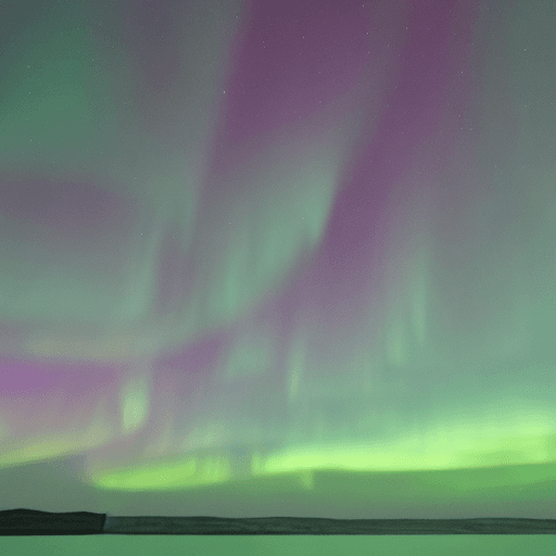 AI generated: Aurora borealis, minimalistic style