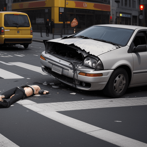 AI generated: car collision with pedestrian
