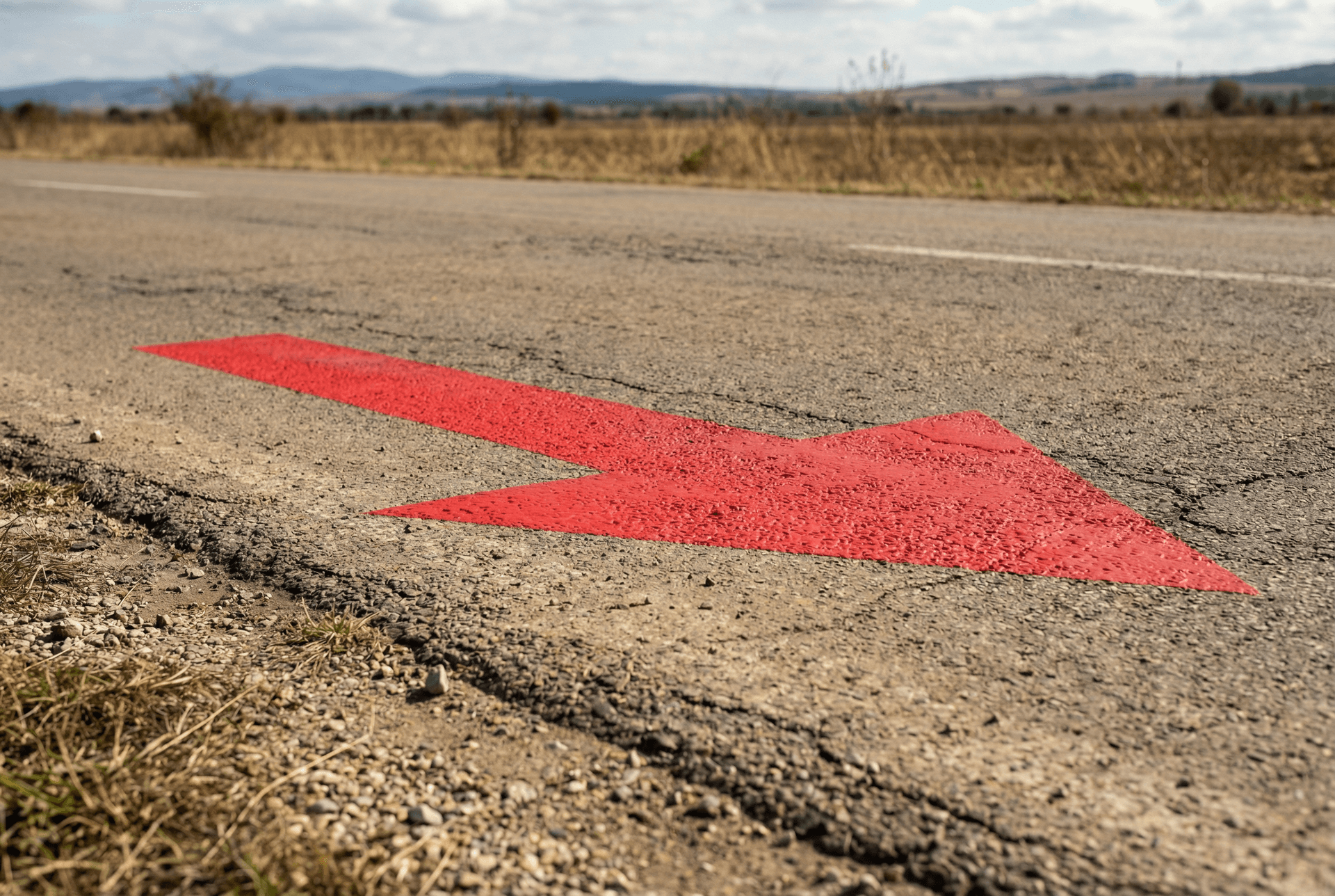AI generated: Place a red arrow in the middle to right direction