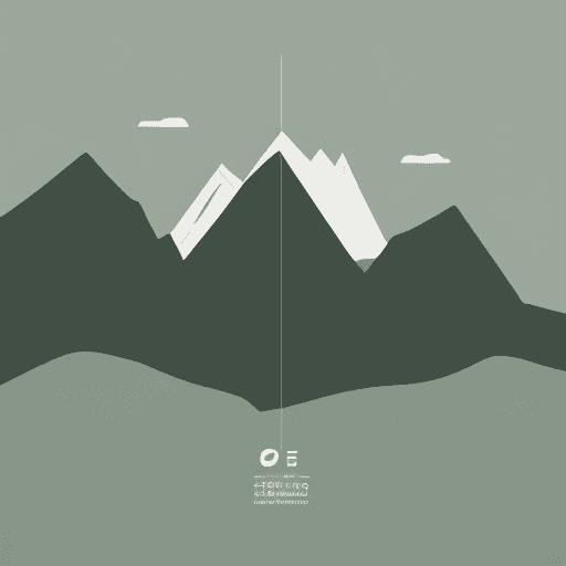 AI generated: The logo presents a minimalist and elegant design, featuring a stylized representation of three moun...