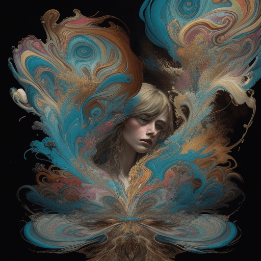 AI generated: digitally creative psychedelic collage, in the style of sam guay, colorful explosions, serge marshen...